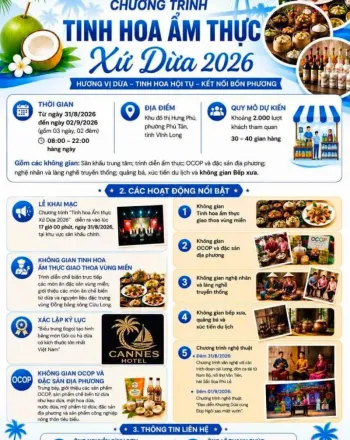 LỄ HỘI TINH HOA ẨM THỰC XỨ DỪA – NGAY TRƯỚC CỬA NHÀ GẠO
